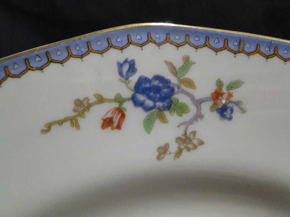 Haviland Paradise, Birds & Flowers, Blue Band: Dinner Plate, 9 1/2", Chip