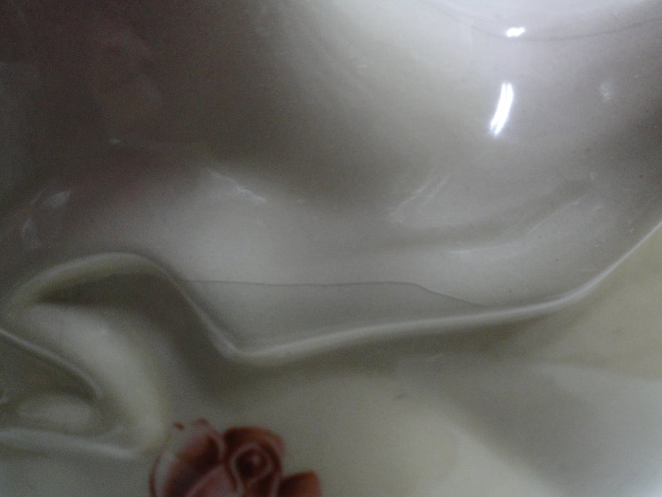 RS Prussia, Cream & Pink w/ Roses: Pitcher, 7 1/2" Tall, Crazing