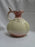 RS Prussia, Cream & Pink w/ Roses: Pitcher, 7 1/2" Tall, Crazing