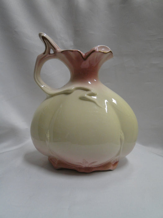 RS Prussia, Cream & Pink w/ Roses: Pitcher, 7 1/2" Tall, Crazing