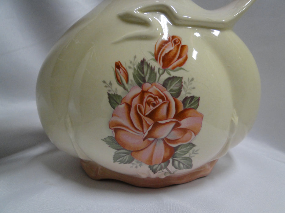 RS Prussia, Cream & Pink w/ Roses: Pitcher, 7 1/2" Tall, Crazing