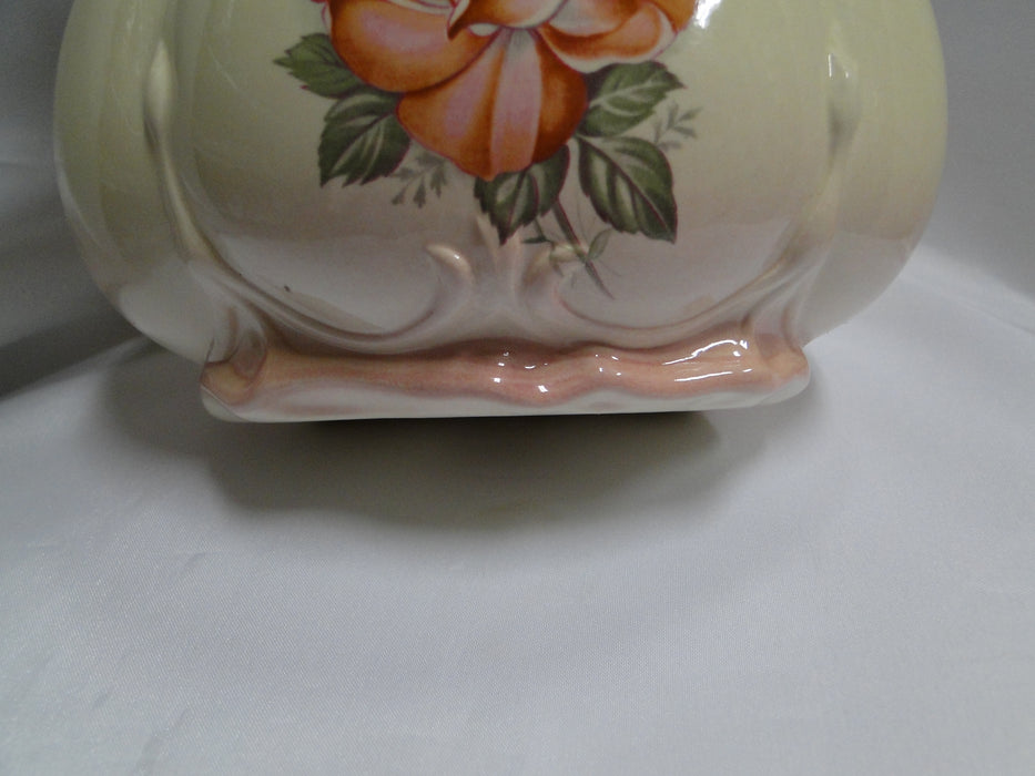 RS Prussia, Cream & Pink w/ Roses: Pitcher, 7 1/2" Tall, Crazing