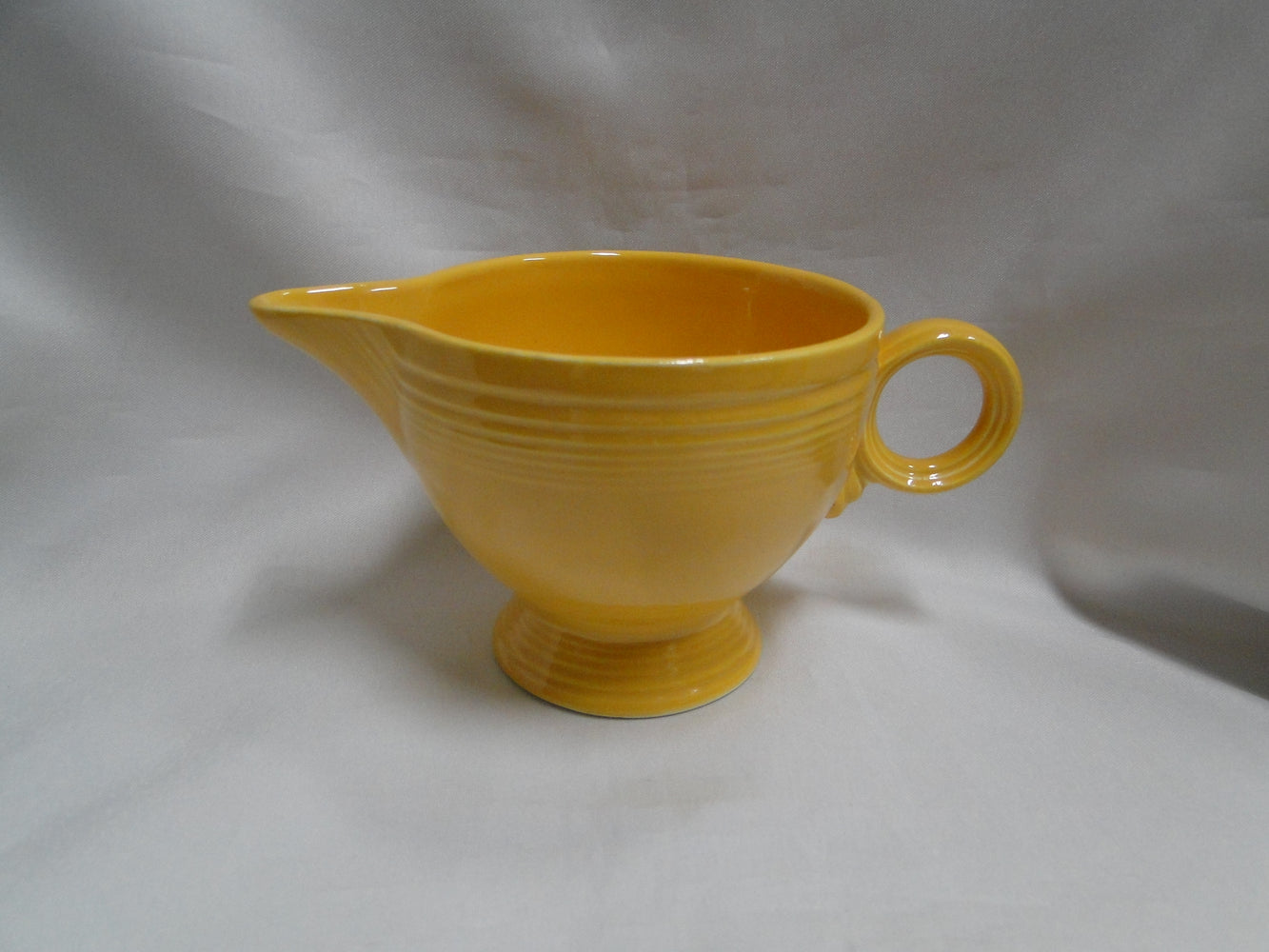 Homer Laughlin Fiesta (Old): Yellow Creamer w/ Ring Handle, 3 1/8" Tall
