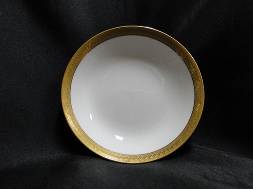 GDA France, White w/ Gold Encrusted Rim: Fruit Bowl (s), 5 1/2"
