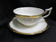 Coalport Eden, White w/Gold Trim: Cup & Saucer Set (s), 2"