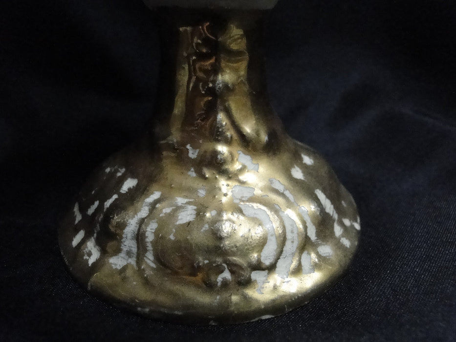 Goldra E. Palestine, Cream & Gold Ewer (s) 11 7/8" Tall, Crazing