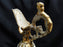 Goldra E. Palestine, Cream & Gold Ewer (s) 11 7/8" Tall, Crazing