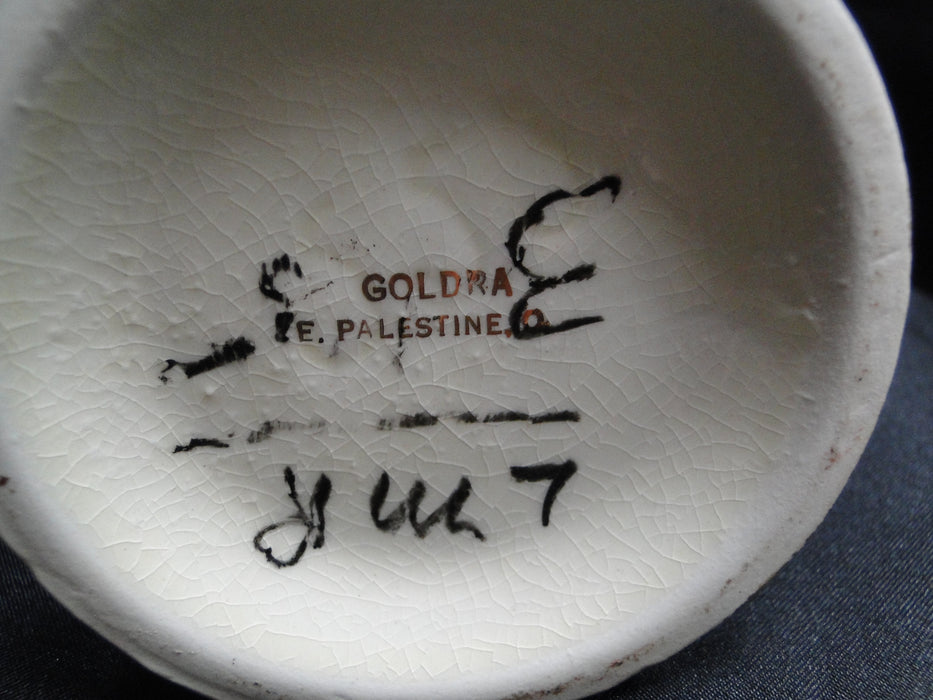 Goldra E. Palestine, Cream & Gold Ewer (s) 11 7/8" Tall, Crazing