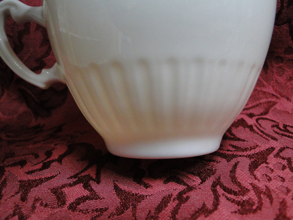 Syracuse Shelledge, White, Narrow Fluted Rim: Cup (s) Only, Saucer Not Included