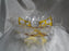 Clear w/ Amber / Yellow Panels, Cut Fans: 3-Toed Bowl, 9 1/2" -- MG#199