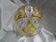 Clear w/ Amber / Yellow Panels, Cut Fans: 3-Toed Bowl, 9 1/2" -- MG#199