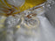 Clear w/ Amber / Yellow Panels, Cut Fans: 3-Toed Bowl, 9 1/2" -- MG#199