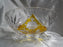 Clear w/ Amber / Yellow Panels, Cut Fans: 3-Toed Bowl, 9 1/2" -- MG#199
