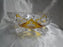 Clear w/ Amber / Yellow Panels, Cut Fans: 3-Toed Bowl, 9 1/2" -- MG#199