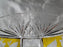 Clear w/ Amber / Yellow Panels, Cut Fans: 3-Toed Bowl, 9 1/2" -- MG#199