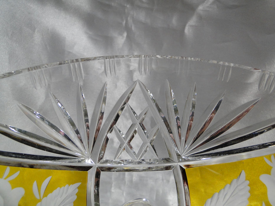Clear w/ Amber / Yellow Panels, Cut Fans: 3-Toed Bowl, 9 1/2" -- MG#199