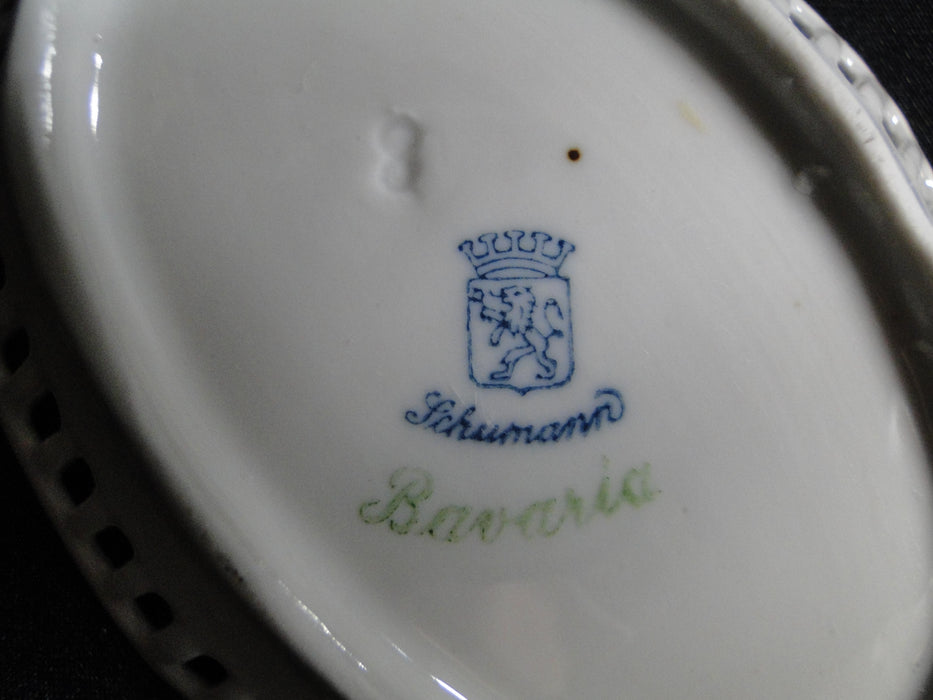Schumann SCH308, Dresden Floral Center, Pierced Rim: Nut Dish, 5", As Is