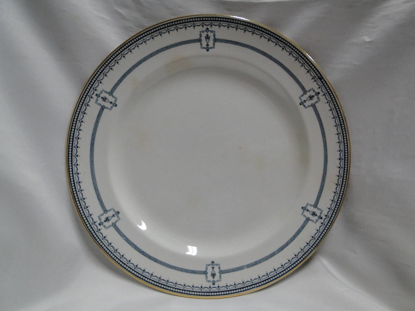 Royal Doulton Mina, Dark Blue Swags, Circles: Dinner Plate (s) 10 1/4", Discolor