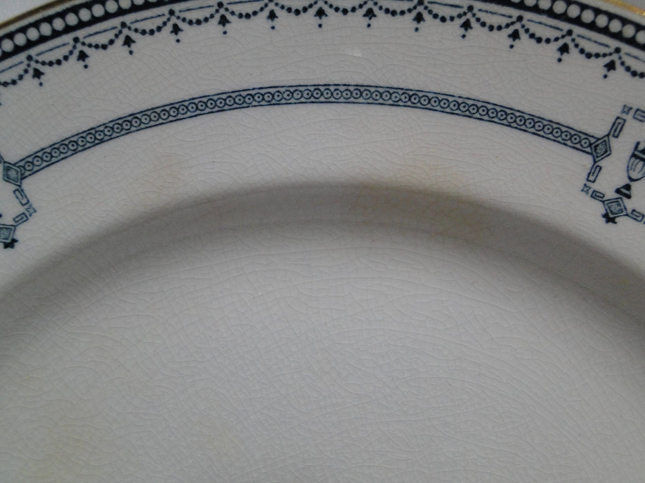 Royal Doulton Mina, Dark Blue Swags, Circles: Dinner Plate (s) 10 1/4", Discolor