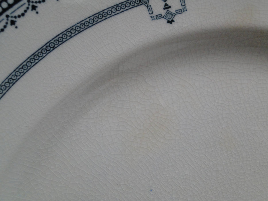 Royal Doulton Mina, Dark Blue Swags, Circles: Dinner Plate (s) 10 1/4", Discolor