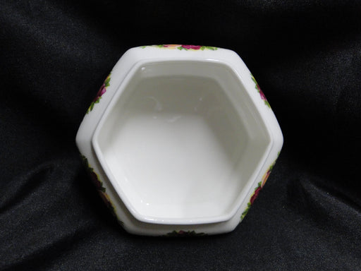 Royal Albert Old Country Roses, England: Hexagonal Box & Lid, 4 1/4" Diam