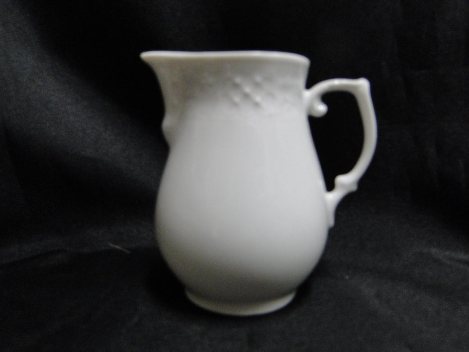 Oscar de la Renta Old Dresden, All White: Creamer / Cream Pitcher (s), 3 1/4"