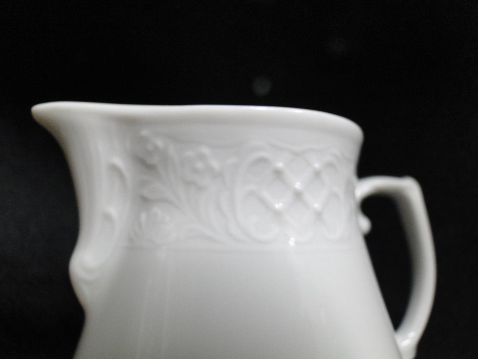 Oscar de la Renta Old Dresden, All White: Creamer / Cream Pitcher (s), 3 1/4"