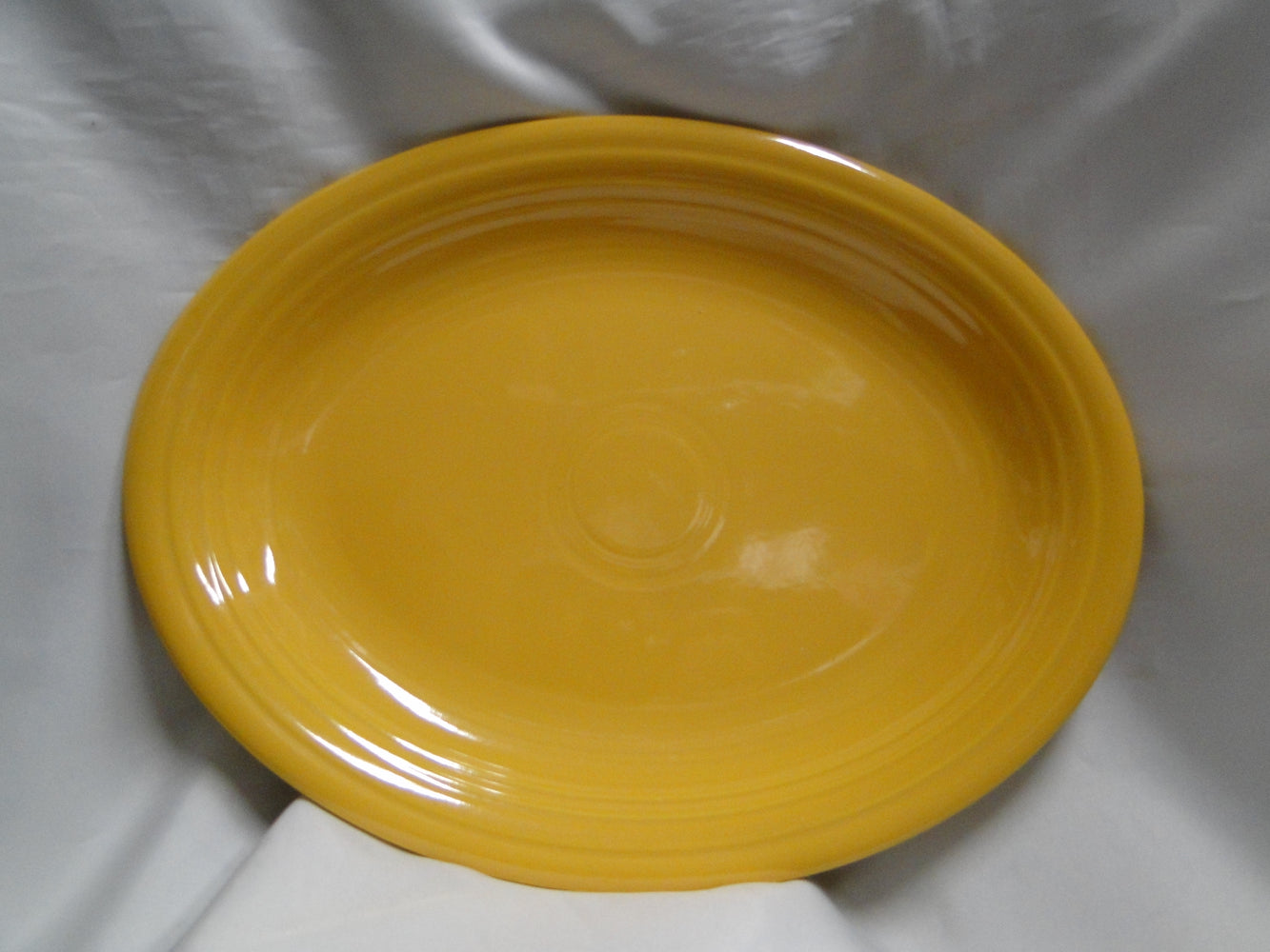Homer Laughlin Fiesta (Old): Yellow Oval Serving Platter, 12 5/8" x 9 7/8"