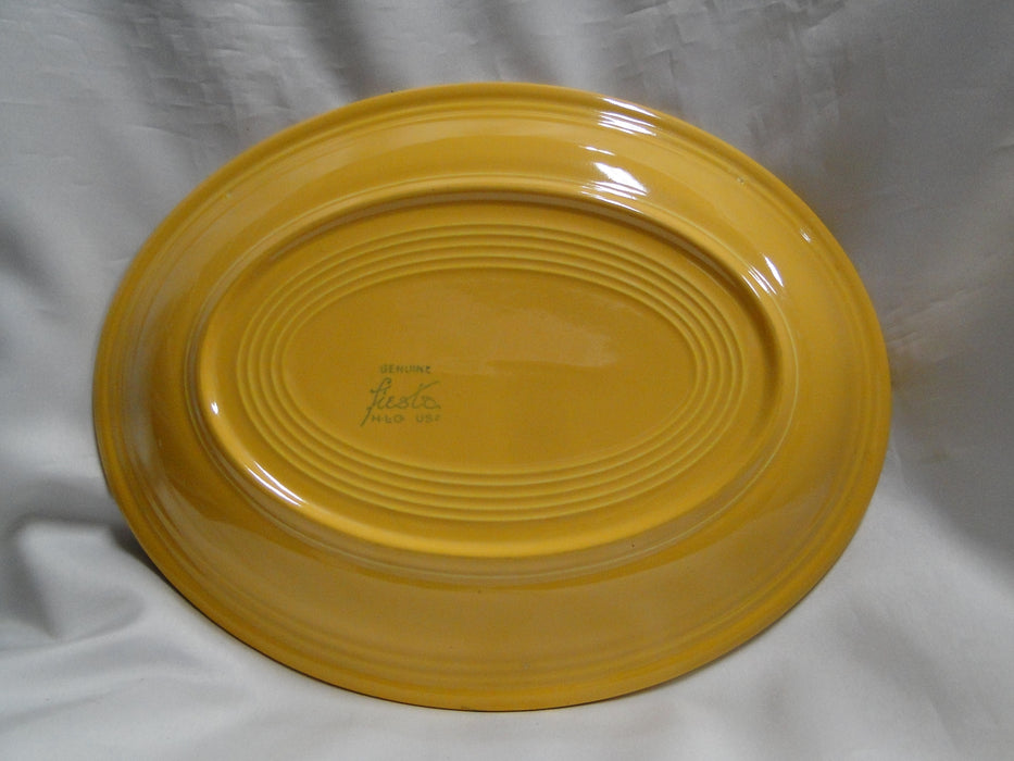 Homer Laughlin Fiesta (Old): Yellow Oval Serving Platter, 12 5/8" x 9 7/8"