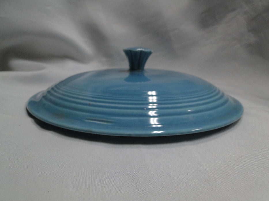 Homer Laughlin Fiesta (Old): Turquoise Serving Bowl w/ Handles & Lid