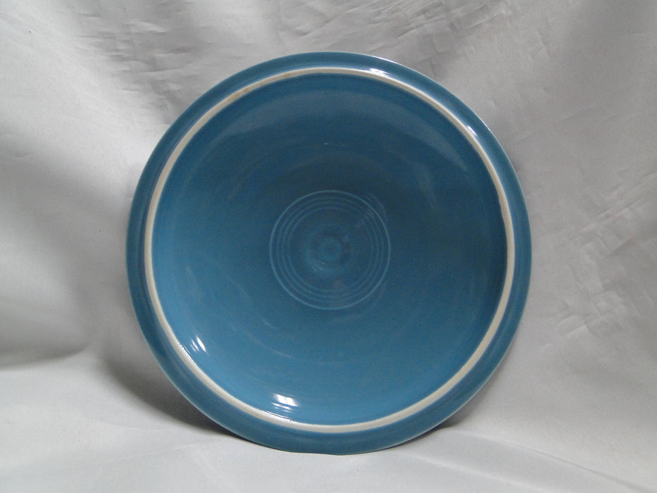Homer Laughlin Fiesta (Old): Turquoise Serving Bowl w/ Handles & Lid