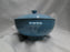 Homer Laughlin Fiesta (Old): Turquoise Serving Bowl w/ Handles & Lid