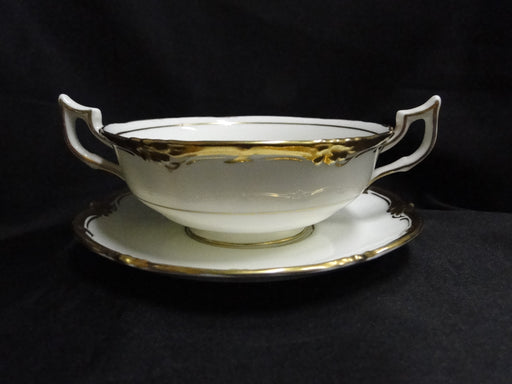 Royal Cauldon Eden, Thick Gold Trim, Scalloped: Cream Soup & Saucer Set (s)