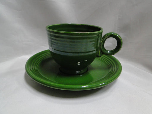 Homer Laughlin Fiesta (Old): Forest Green Cup & Saucer Set (s), 2 3/4", Wear