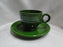 Homer Laughlin Fiesta (Old): Forest Green Cup & Saucer Set (s), 2 3/4", Wear