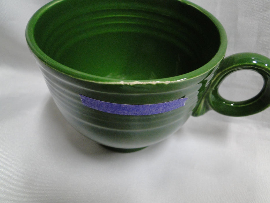 Homer Laughlin Fiesta (Old): Forest Green Cup & Saucer Set (s), 2 3/4", Wear