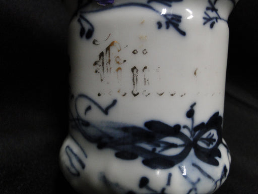 Blue Onion Pattern, No Mark: Spice Jar w/ Lid, 4 1/8" Tall, As Is