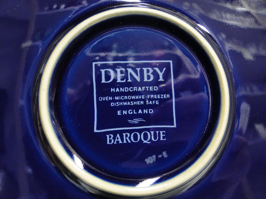 Denby-Langley Baroque, Cobalt Band w/ Flowers: Dinner Plate (s), 10 1/4"