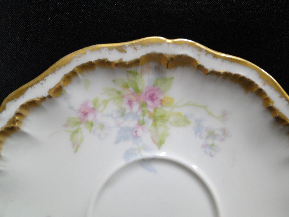 Haviland (Limoges) Pink, Double Gold Edge: 4 3/4" Saucer (s) Only