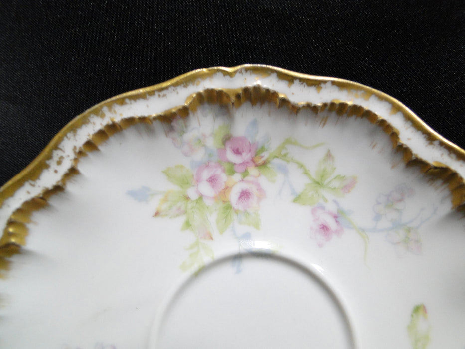 Haviland (Limoges) Pink, Double Gold Edge: 4 3/4" Saucer (s) Only