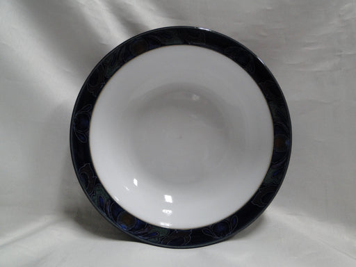 Denby-Langley Baroque, Cobalt Band w/ Flowers: Soup/Cereal Bowl (s), 7 1/8"