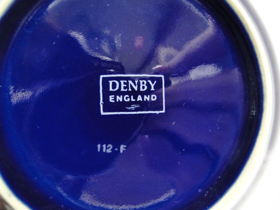 Denby-Langley Baroque, Cobalt Band w/ Flowers: Soup/Cereal Bowl (s), 7 1/8"