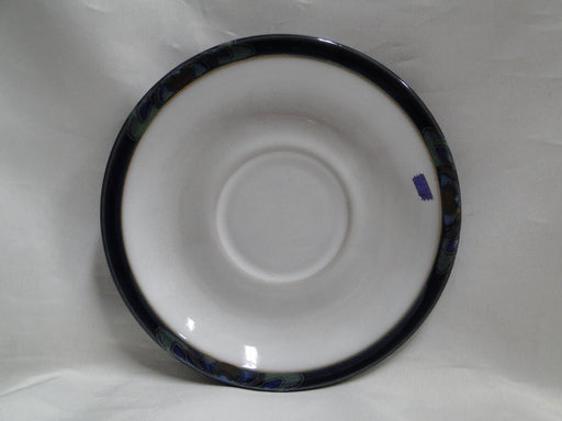 Denby-Langley Baroque, Cobalt Band w/ Flowers: 6 1/8" Saucer Only, No Cup