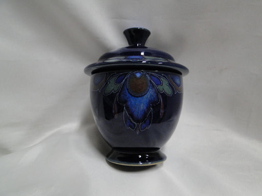 Denby-Langley Baroque, Cobalt Band w/ Flowers: Sugar Bowl & Lid, 4 3/4"