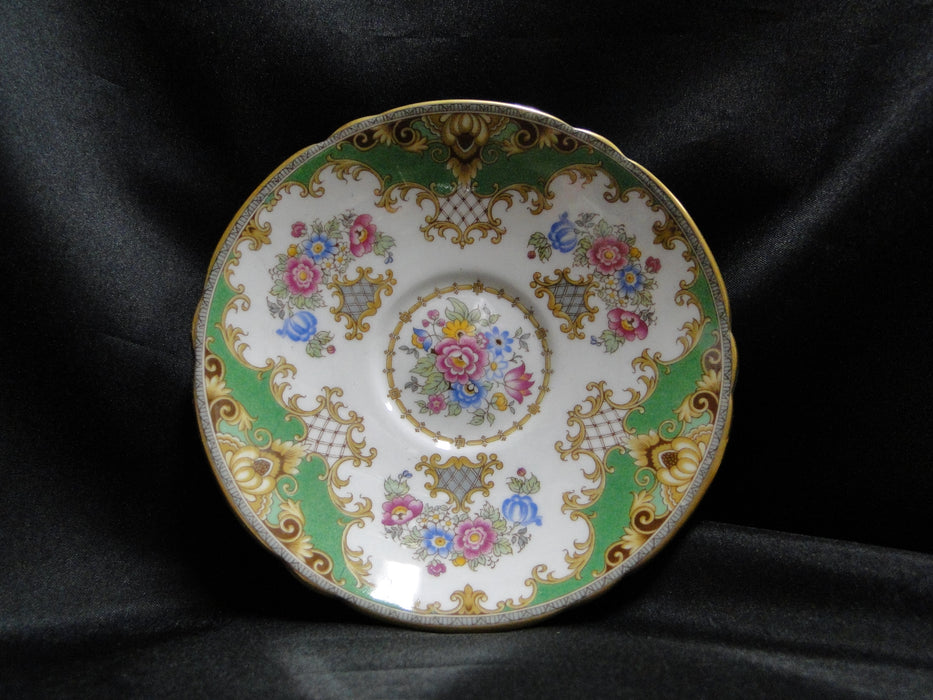 Shelley Sheraton Green, Scalloped: 5 5/8" Saucer Only, No Cup