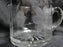 Clear w/ Gray Cut Flowers: Open Sugar Bowl & Creamer Set --  MG#163