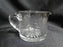 Clear w/ Gray Cut Flowers: Open Sugar Bowl & Creamer Set --  MG#163
