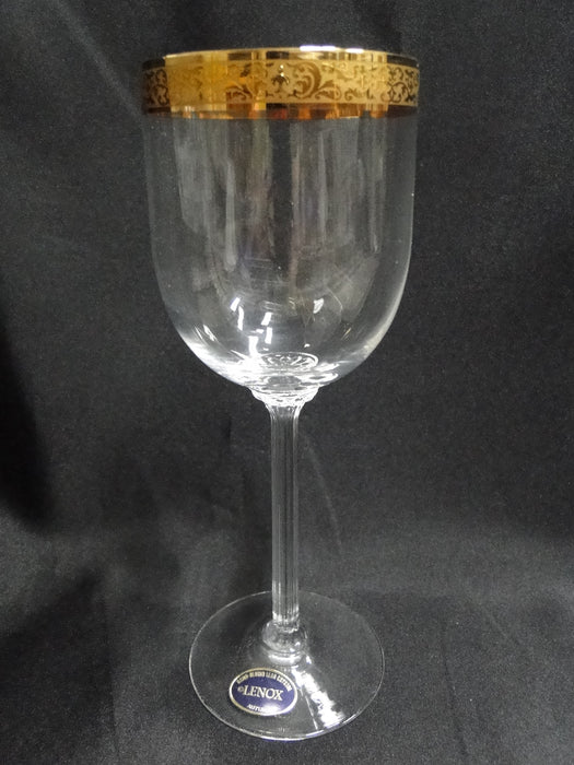 Lenox Autumn Crystal, Gold Encrusted: Water or Wine Goblet, 8 1/4" - 8 3/8"