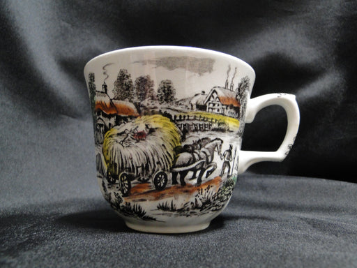 Staffordshire Yorkshire, Brown Scene, Multicolored: 2 7/8" Cup Only, Crazing