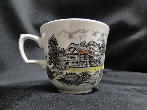 Staffordshire Yorkshire, Brown Scene, Multicolored: 2 7/8" Cup Only, Crazing